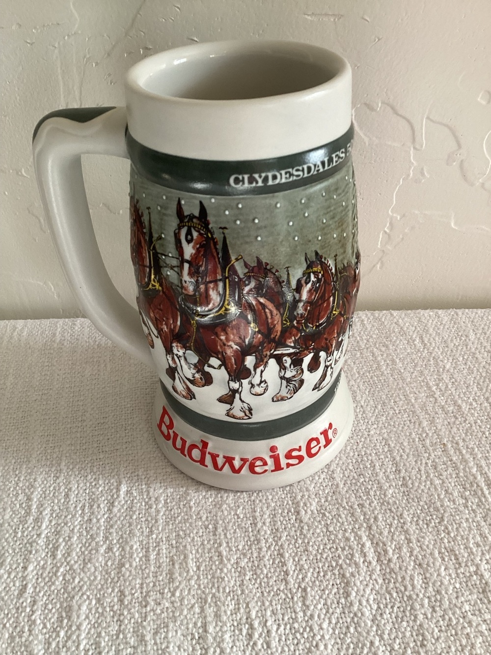 1933-1983 CLYDESDALES 50TH ANNIVERSARY BUDWEISER STEIN BY CERAMARTE 6.5"
